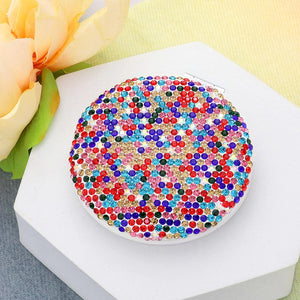 Bling Round Compact Mirror Multi Color