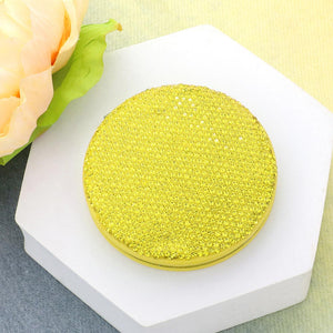 Bling Round Compact Mirror Yellow