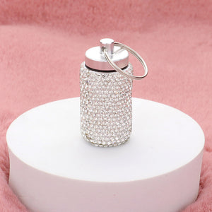 Bling Clear Crystal Small Pill Case | Bling Pill Case Keychain | Bling Products