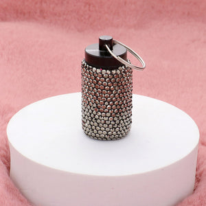 Bling Gray Small Pill Case | Bling Pill Case Keychain | Bling Products