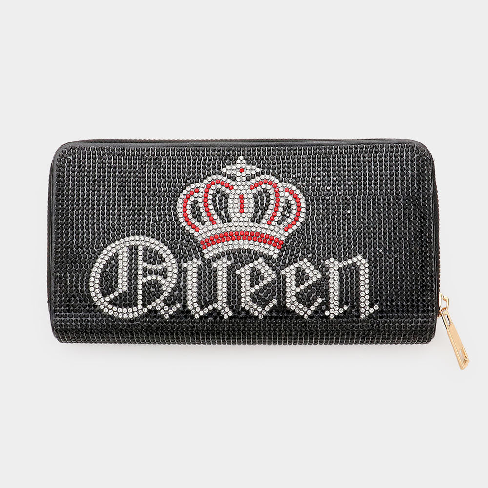 Bling Queen Crown Zipper Wallet