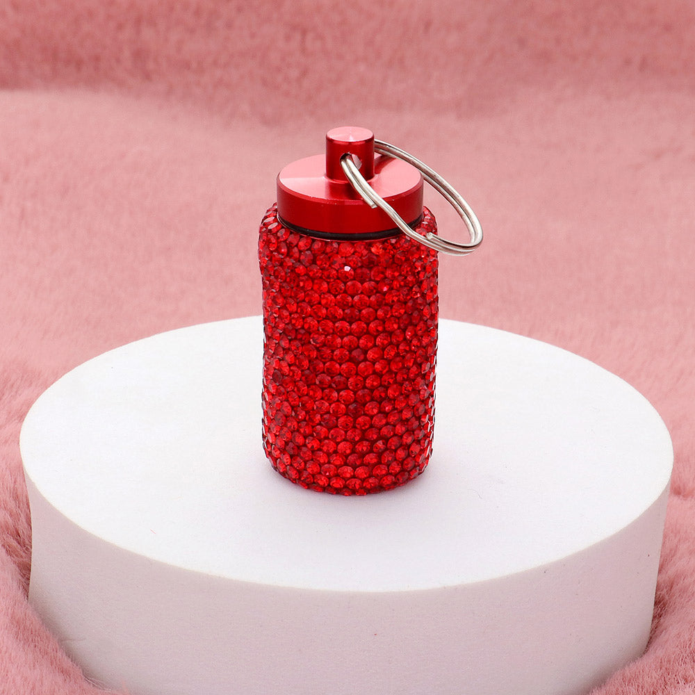 Bling Red Small Pill Case | Bling Pill Case Keychain | Bling Products