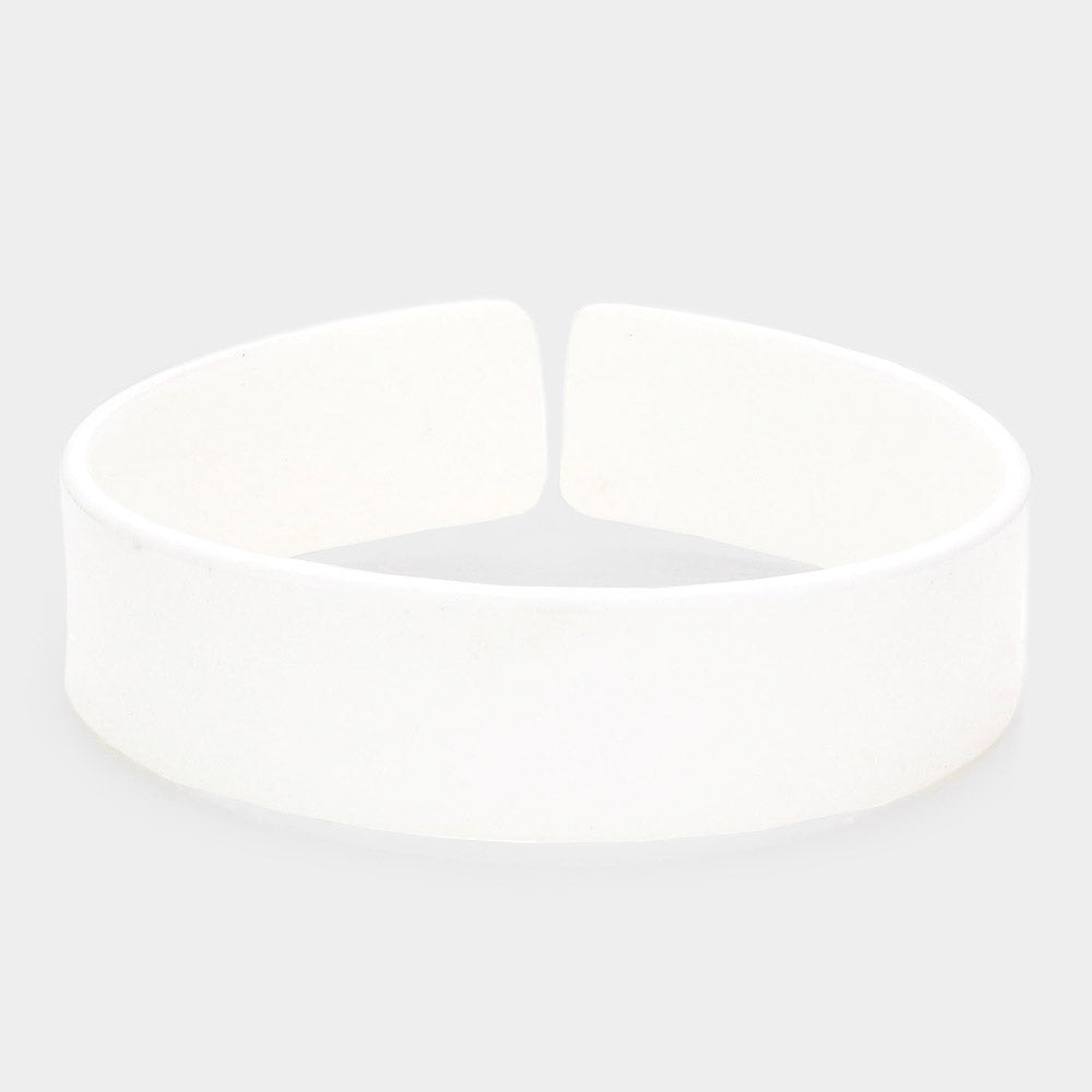 White Adjustable Fun Fashion Bracelet | Outfit of Choice Jewelry