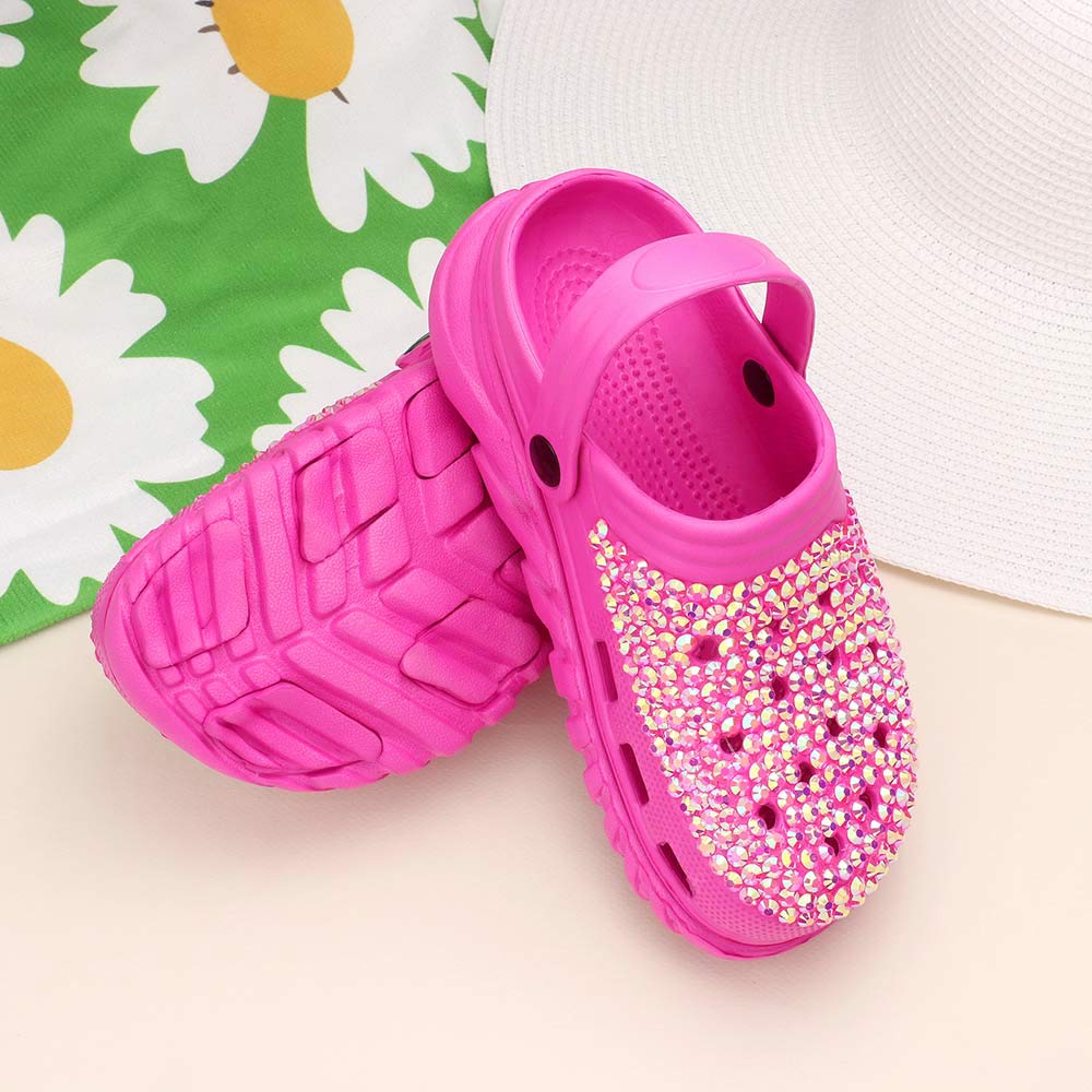Hot Pink Bling Sandals | Bling Slide Sandals | Hot Pink Bling Slip On Sandals | Sizes S/M/L | L&M Bling