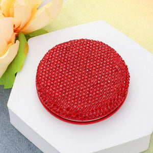 Red Bling Compact Mirror