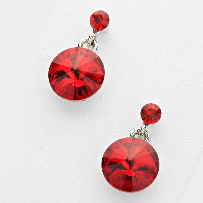 Little Girls Red Dangle Earrings
