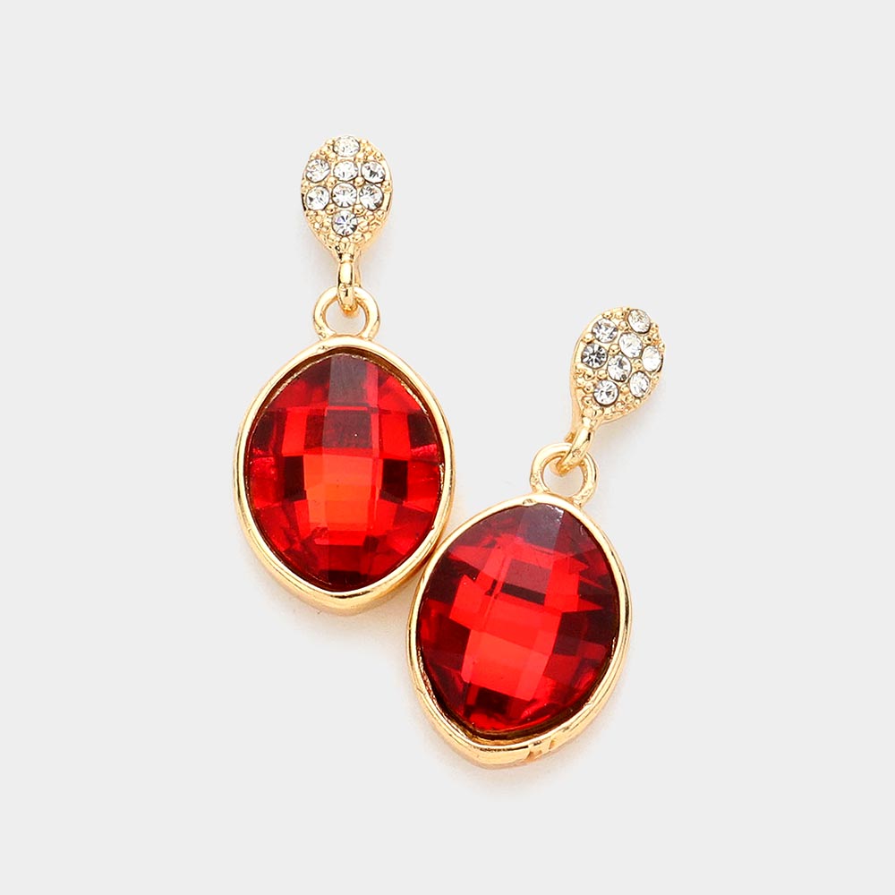 Small Red Dangle Earrings | Interview Earrings