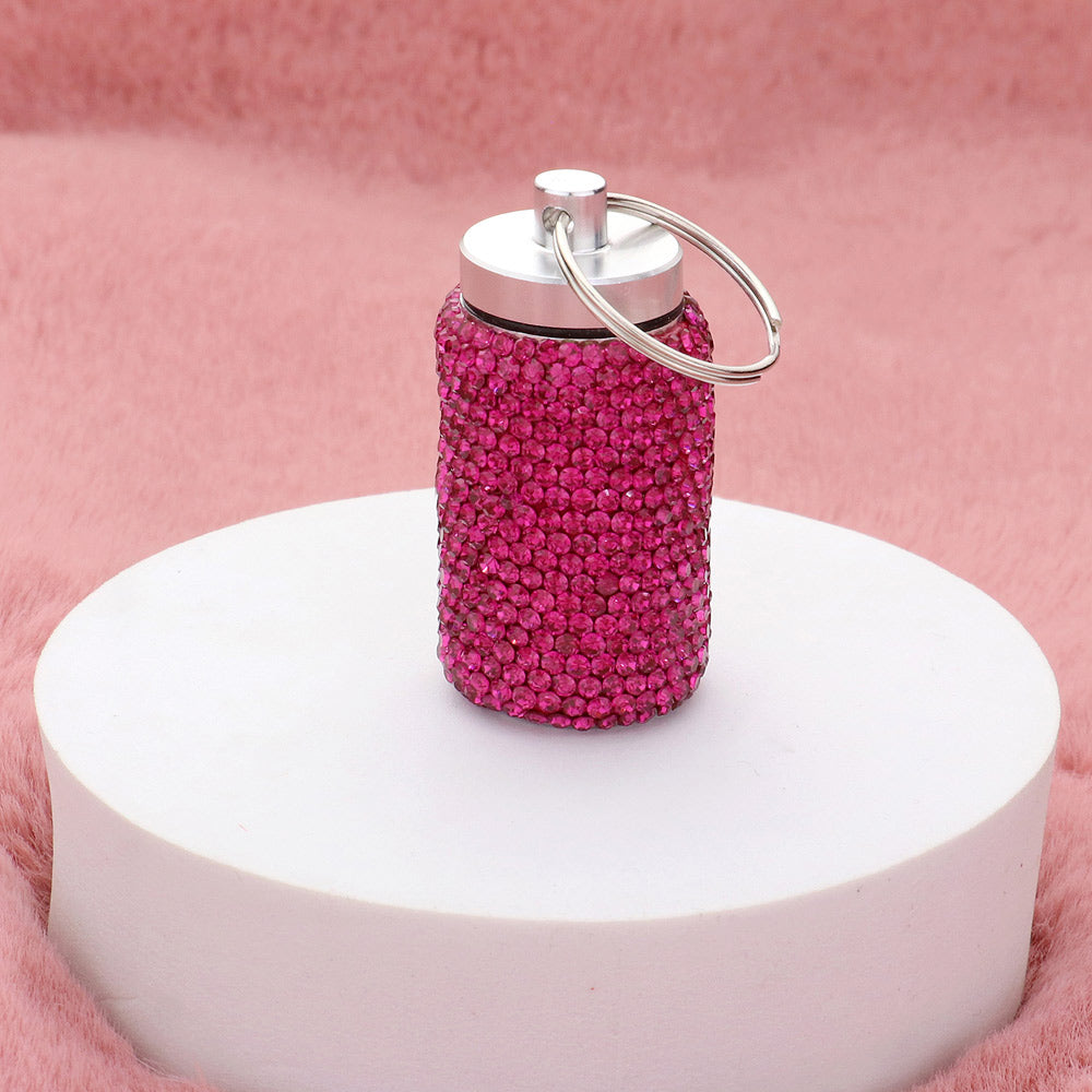 Bling Small Pill Case, Bling Pill Case Keychain, Bling Products