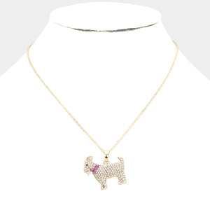 Bling Goat Pendant Necklace Full View
