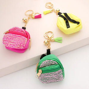 Bling Studded Backpack keychains
