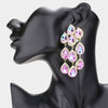 Violet AB Multi Teardrop Clip On Chandelier Earrings | Prom Jewelry