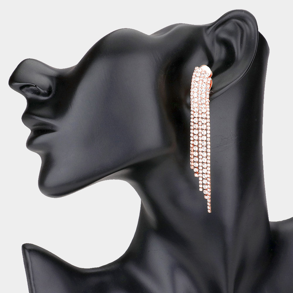 Fringe clip on sale on earrings