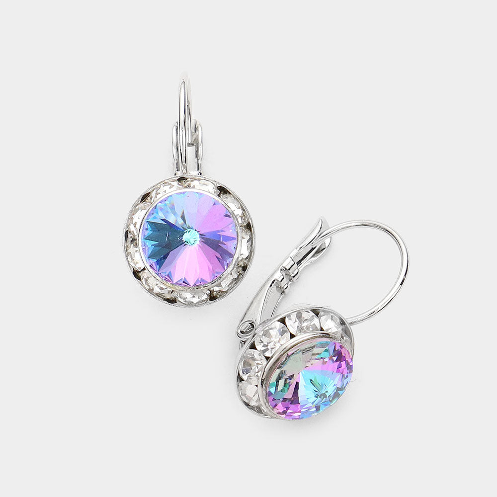 Small Multi-Color Austrian Crystal Stud Earrings | 0.5" | 186262
