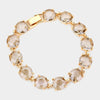 Black Diamond AB Round Stone Link Pageant Bracelet | Evening Bracelet