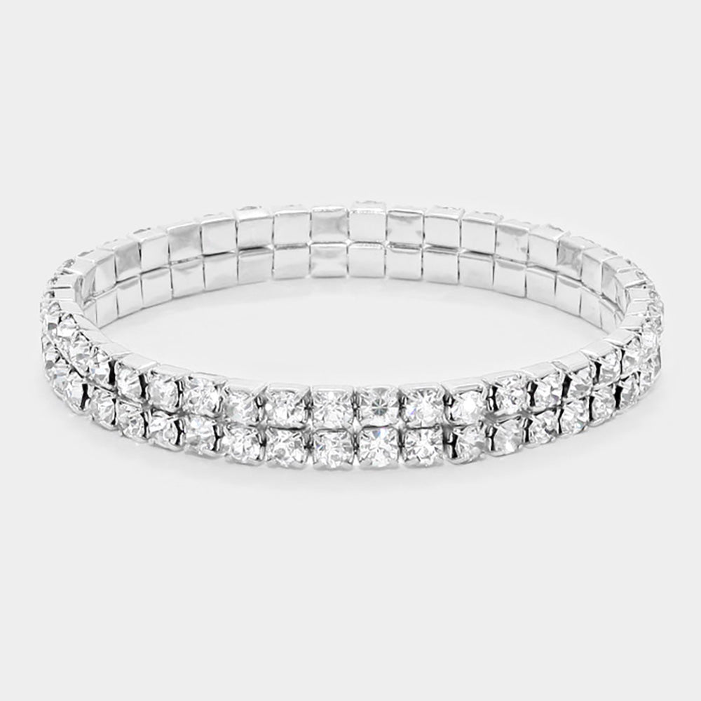 Clear Multi Row Bracelet