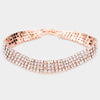 4 Row Crystal Rhinestone Bracelet | Pageant Jewelry 