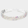 4 Row AB Crystal Rhinestone Bracelet  | Pageant Jewelry 