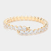 Adjustable Crystal Tennis Bracelet on Gold | Crystal Jewelry