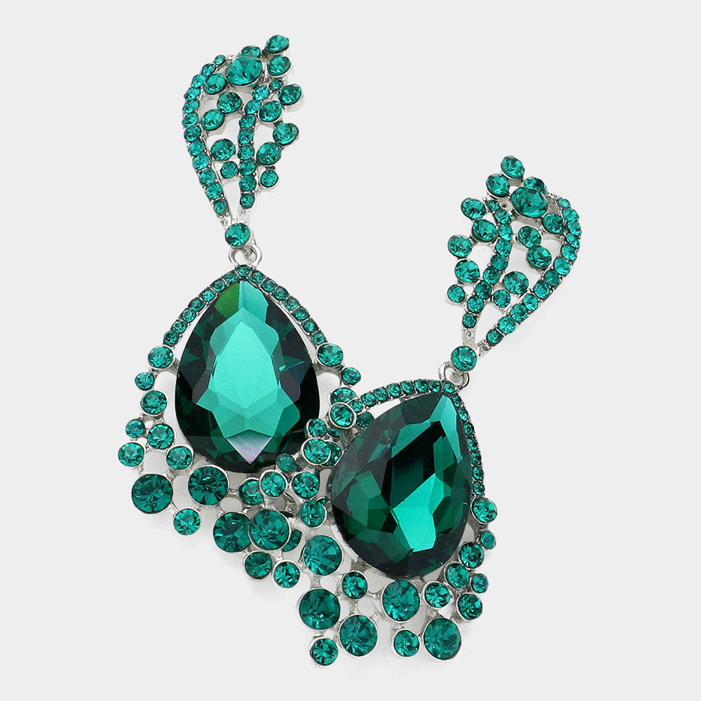 Emerald Teardrop Earrings
