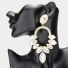 Large AB Marquise Stone Statement Earrings on Gold | Pageant Earrings