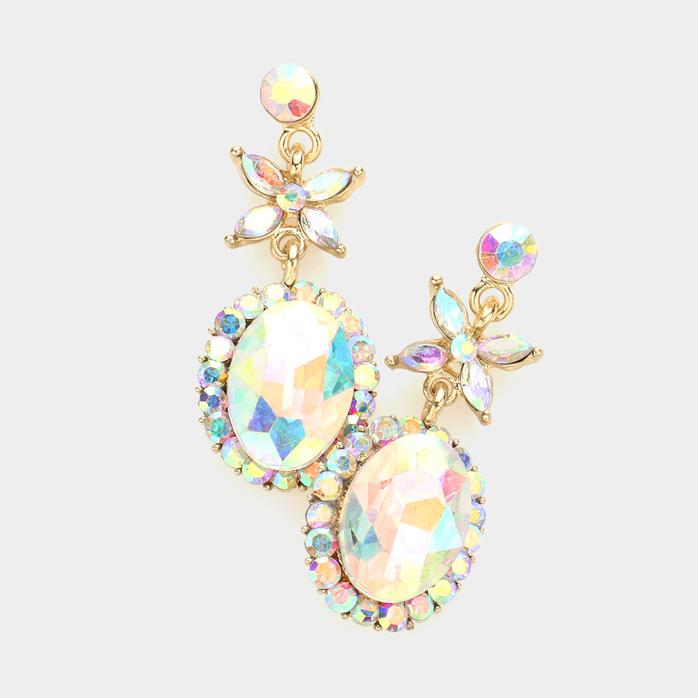 Small AB Earrings on Gold