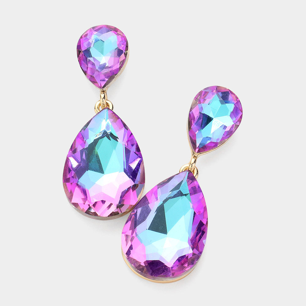 Violet AB Teardrop Earrings