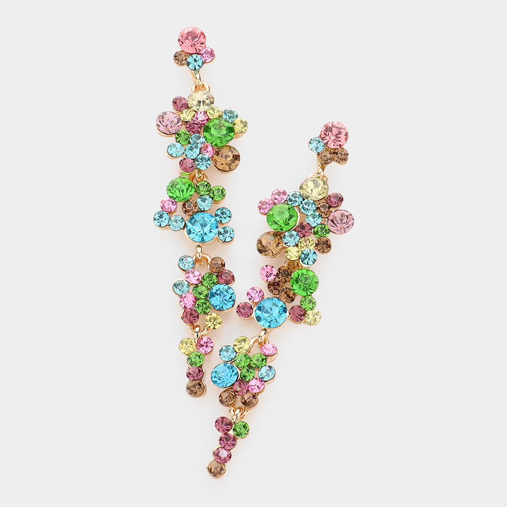 Multi-Color Crystal dangle earrings