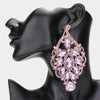 Over Sized Violet Crystal and Rhinestone Statement Earrings