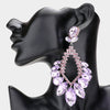Violet Crystal Multi Stone Statement Pageant Earrings   | Pageant Jewelry