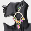 Multi-Color Marquise Stone Open Circle Pageant Earrings  | Prom Earrings