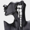 Long Clear Multi Stone Pageant Earrings