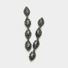 Black Diamond Marquise Stone Dangle Pageant Earrings | Black Diamond Earrings