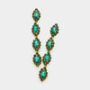 Emerald Marquise Stone Dangle Pageant Earrings  | Emerald Earrings 
