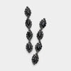 Jet Black Marquise Stone Dangle Pageant Earrings  | Jet Black Earrings 
