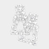 Clear Crystal Cluster Door Knocker Earrings | Pageant Earrings