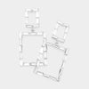 Clear Baguette Stone Rectangle Dangle Pageant Earrings  | Fun Fashion Earrings