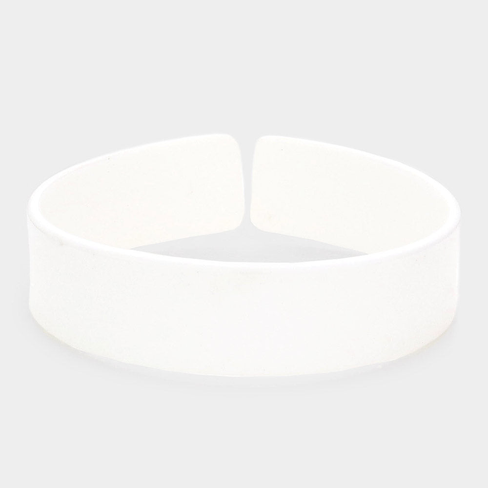 White Adjustable Fun Fashion Bracelet | Outfit of Choice Jewelry