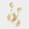 Ivory Raffia Wrapped Teardrop Dangle Earrings | Fun Fashion Earrings
