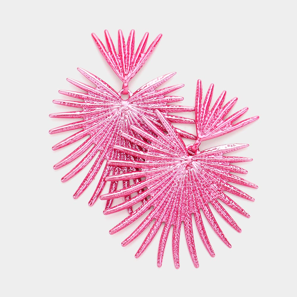 Fuchsia Abstract Fun Fashion Earrings | Runway Earrings | Outfit of Choice