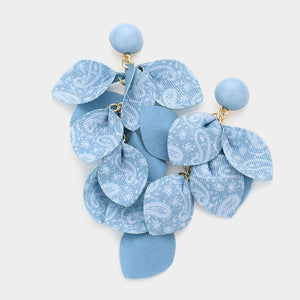 Light Blue Denim Fun Fashion Earrings | Headshot Earrings