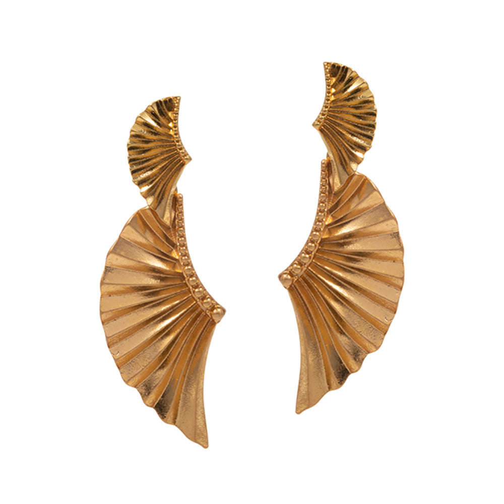 Gold Metal Angel Wing Dangle Earrings | Pageant Earrings | Interview Earrings | All Occasion Earrings | Fashion Earrings