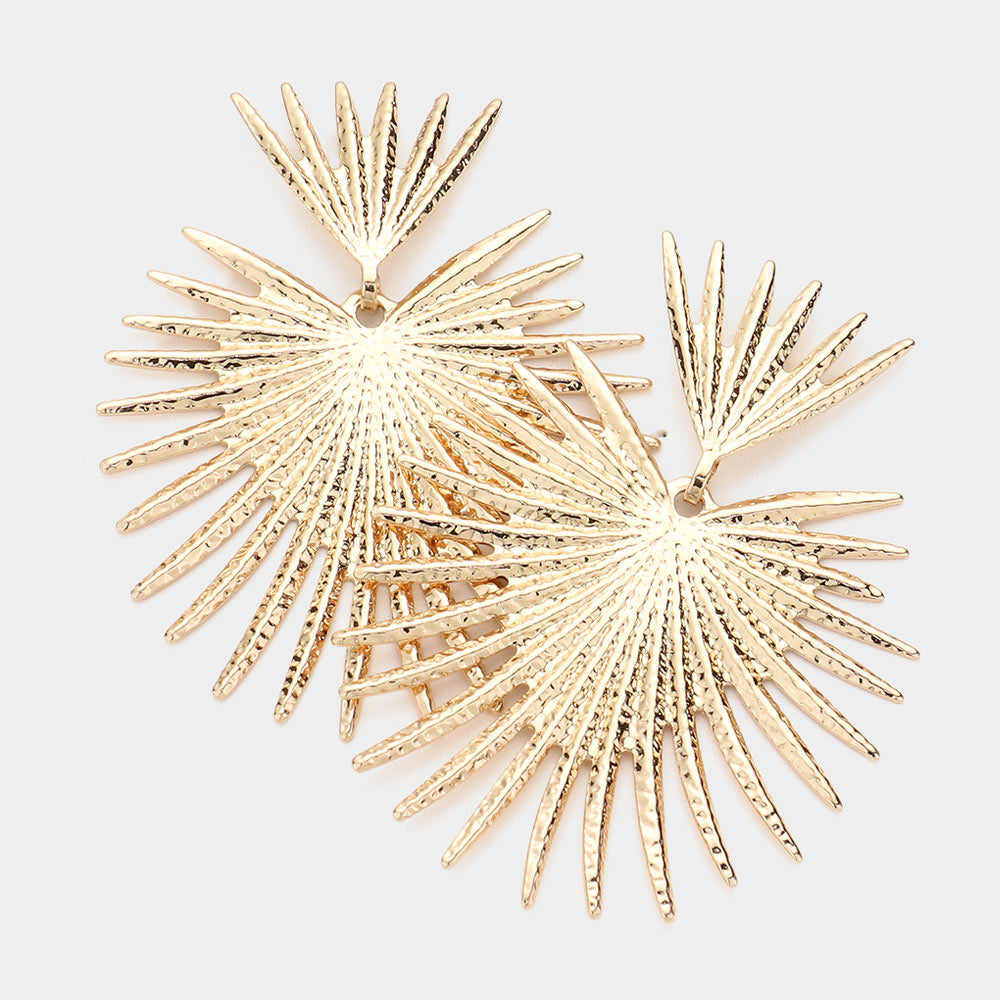 Gold Spike Dangle Earrings | Pageant Earrings | Interview Earrings | All Occasion Earrings | Fashion Earrings