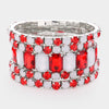 5 Pieces - Multi-Color Stone Stretch Multi Layered Pageant Bracelets | Prom Jewelry