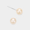 Little Girls Cream Pearl Stud Earrings | Small Pageant Earrings | 6mm=.24"