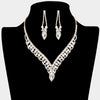 Clear Marquise Stone Rhinestone Accented Homecoming Jewelry on Gold | Prom Jewelry