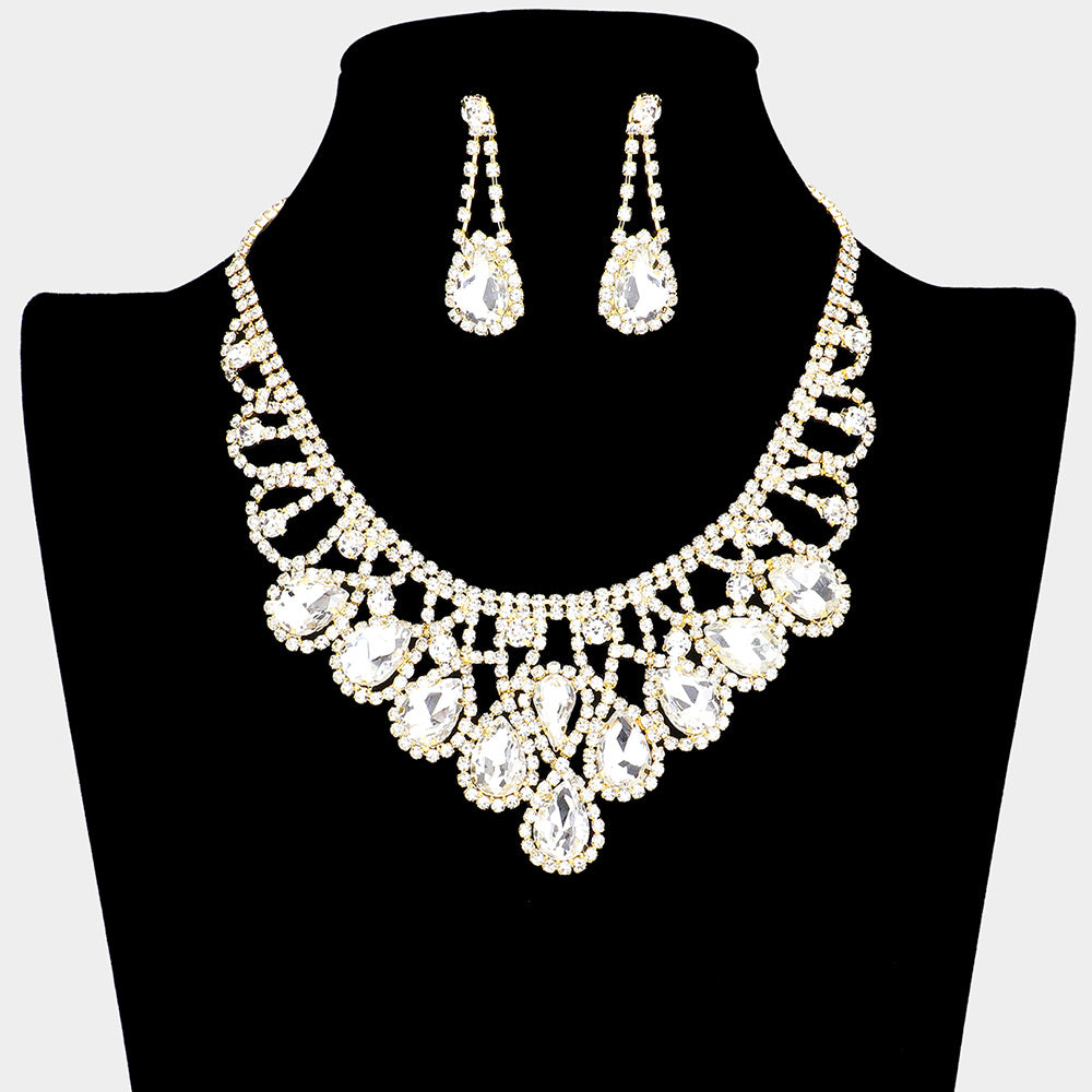 Crystal rhinestone necklace hotsell