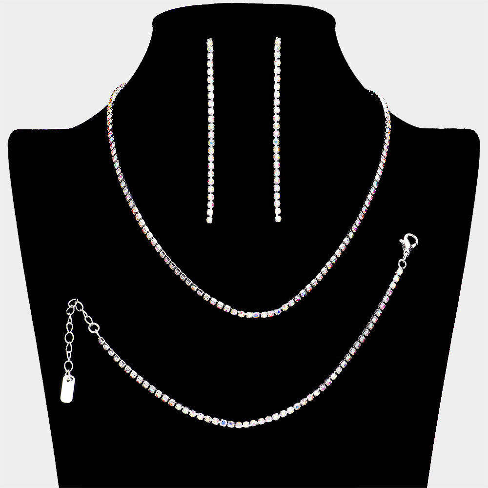 AB Rhinestone Jewelry Set | Homecoming Jewelry