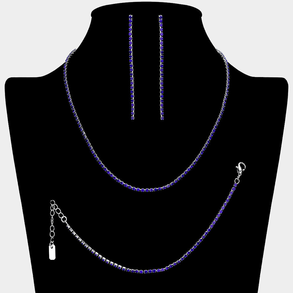 Necklace Sets Sapphire & Royal Blue | L&M Bling - lmbling Necklace Sets Sapphire & Royal Blue | L&M Bling - lmbling