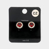 Little Girls Red Round Stud Earrings | Small Earrings for Little Girls