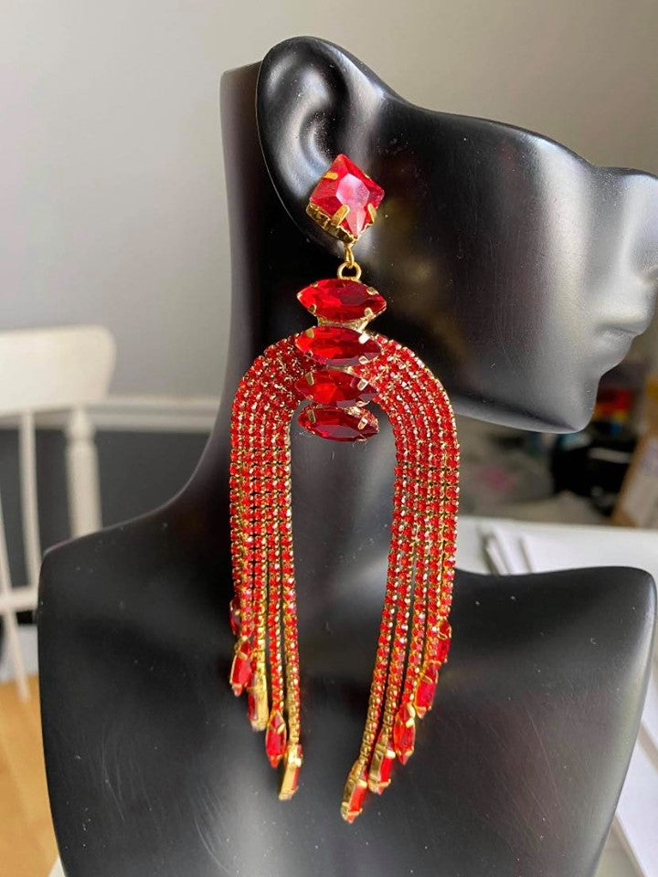 Buy Red Green Jaipur Lac Earrings,Dangle RED Earrings,Indian Earrings,chand  Bali Jhumkas Online at desertcartUAE
